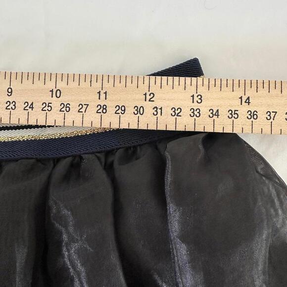 PLEASE Black Women Tulle Mini Skirt - Navy Elastic Waistband - S - Made in Italy - Picture 5 of 7